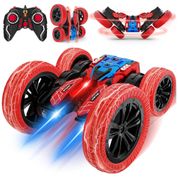 Carrinho de Controle Remoto Dupla Face, Carro de Acrobacias 4WD Off-Road com 360 Flips, Brinquedo Elétrico Recarregável para Meninos de 3 a 12