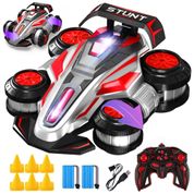 114 Mini Carro de Controle Remoto 2,4GHz 4x4 RC Drift 360° com Luzes e Som, Veículo Acrobático em Pé para Presente,WJWMIRC
