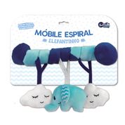 MOBILE DE CARRINHO ESPIRAL ELEFANTE AZUL UNIK