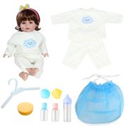 KIT ROUPA BONECA PARA REBORN - HORA DO BANHO E SONECA - 9 PÇS