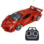 Carrinho Esportivo de Controle Remoto Lamborghini Laranja 25cm com Rodas Cromadas e Controle 4 Direções – Pica Pau Brinquedos com Selo Inmetro