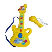 Guitarra Infantil Elétrica com Microfone e Luz - Musical