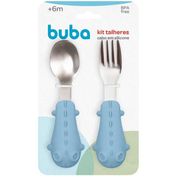 Kit Talheres Infantil INOX Cabo em Silicone