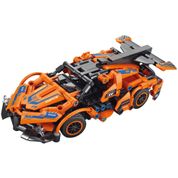Carro com Controle Remoto Blocos de Montar c/ 319 Peças - Laranja