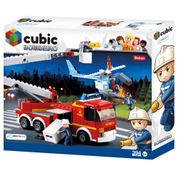 Blocos de Montar Cubic Caminhão Escada para Incêndios - 394 Peças - Multikids