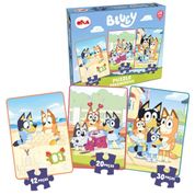Bluey Quebra Cabeça Progressivo 12, 20, 30 Peças Original, Elka, Crianças +4 Anos