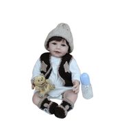 Bebê Reborn Menino 55cm Urso Edu