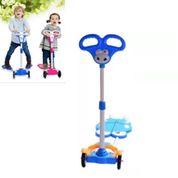 Patinete Infantil 4 Rodas Ajustável Azul para Meninos