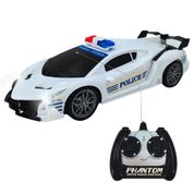 Carrinho de Controle Remoto Estilo Polícia com Luzes, 26cm – Brinquedo Infantil com Controle em Todas Direções – Marca Pica Pau – Diversão Garantida