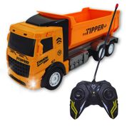 Caminhão Controle Remoto Infantil com Caçamba Articulada, Faróis e Controle Estilo Game – Modelo Basculante Pica Pau Brinquedos – 24cm