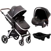 CARRINHO COM BEBE CONFORTO E BASE KANSAS SILVER - PREMIUM BABY