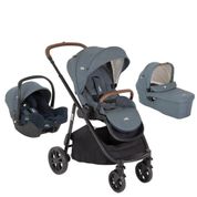 CARRINHO VERSATRAX TRIO AZUL LAGOON + BEBE CONFORTO + MOISES - JOIE