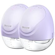 Bomba Tira Leite Elétrica com 3 Modos, 9 Níveis, Display LED e Baixo Ruído, 2Un Tamanho de 17 a 25mm, Dkmord, Roxa