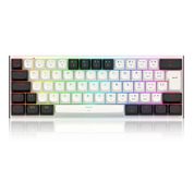 Teclado Mecânico Gamer Redragon Fidd, RGB, Cabo Removível, Switch Rosa, ABNT2, Branco e Preto