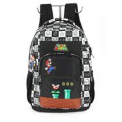 Mochila de Costas Luxcel Super Mário Quadriculada Preto