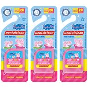 3 FIO DENTAL INFANTIL - PEPPA PIG - 20M - ROSA - DENTALCLEAN