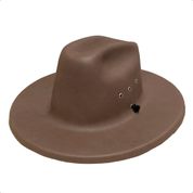 Chapéu Infantil Marrom Country Com Cordão Ajustável pra Fantasia Xerife Vaqueira Cowboy Cowgirl Festa Junina -