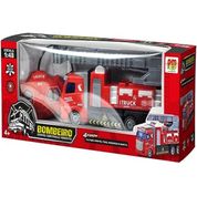 CAMINHÃO BOMBEIRO CONTROLE REMOTO 20 CM 4 FUNÇÕES - DM BRASIL