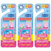 3 FIO DENTAL INFANTIL - PEPPA PIG - 20M - ROSA - DENTALCLEAN