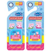 2 FIO DENTAL INFANTIL - PEPPA PIG - 20M - AZUL - DENTALCLEAN