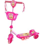 PATINETE COM CESTA LUZ E SOM ROSA -  DM BRASIL