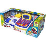 CAIXA REGISTRADORA COM LUZ SOM E ACESSORIOS AZUL - DM TOYS
