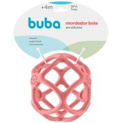 Mordedor Silicone Bola Flexível Rosa +4meses Buba
