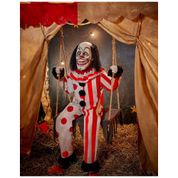 Palhaço Sombrio Animatrônico com Som e Movimento para Decoração de Halloween