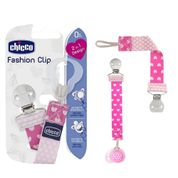 Prendedor De Chupeta Fashion Clip Rosa Chicco