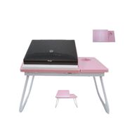 Suporte para Notebook em Madeira – Mesa Dobrável Ajustável