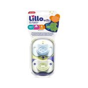 Chupeta Soft Calming 100%Silicone +6m 2und Azul/Brilha Escuro Lillo