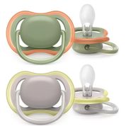 Chupeta Ultra Air 6-18m Lisa Verde Cinza C/2 Philips Avent