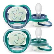 Chupeta Ultra Air Night 6-18m Azul C/2 Philips Avent