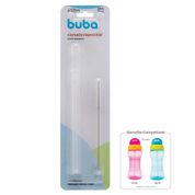 Canudo De Silicone Para Garrafinha Fresh + Escova Buba
