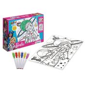 Quebra-Cabeça Barbie para Colorir 30 Peças e 6 Canetas Xalingo