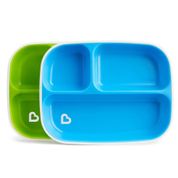 Kit Pratos Com Divisórias Azul/Verde C/2 Munchkin