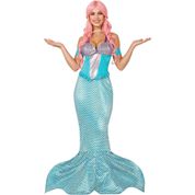 Fantasia Sereia Carnaval Adulta Feminina de Luxo Com Cauda