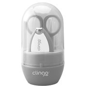 Kit Manicure Para Bebês 5peças Cinza Clingo