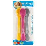 Colheres Coloridas C/3 Rosa Clingo