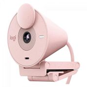 Webcam Logitech Brio 300, Full HD 1080p, USB-C, Com Microfone, Rosa