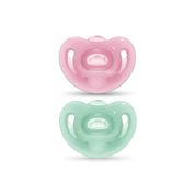 Chupeta Sensitive Silicone +6m Rosa C/2 Nuk