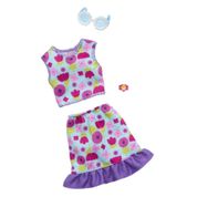 Barbie Acessórios para Boneca Blusa e Saia Floral - Mattel