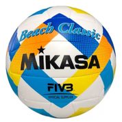 Bola de Vôlei de Praia Mikasa BV543-Y  Branco, Amarelo e Azul