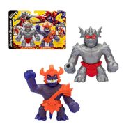 2 Bonecos Elásticos Goo Jit Zu Stretch Strikers 3959 Blazagon x Corruptagon – Super Flexíveis, Divertidos e Prontos para a Batalha