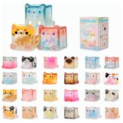 Blind Box, Caixa Surpresa,Kit Surpresa Gato Quadrado: 3 Figuras em Cada Sacola - Brinquedos Colecionáveis de Caixa Misteriosa com Gatos,Luckjoy