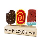 Kit Picolé Brinquedo em Madeira