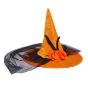 Chapéu de Bruxa Laranja PI4709 Pica Pau – Acessório para Fantasia de Halloween Infantil ou Adulto com Estilo Divertido