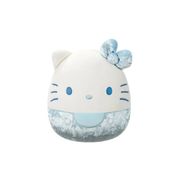 Pelúcia Squishmallows Hello Kitty Azul Sunny 3878 – Edição Especial 50 Anos Sanrio com Toque Aveludado Macio e Visual Colecionável