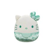 Pelúcia Squishmallows Hello Kitty Verde Sunny 3878 – Edição Especial 50 Anos Sanrio com Toque Aveludado Super Macio e Colecionável