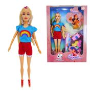 Boneca Fashion Praiana Íris PI4498 Pica Pau com Acessórios – Brinquedo Divertido para Crianças Brincarem com Estilo